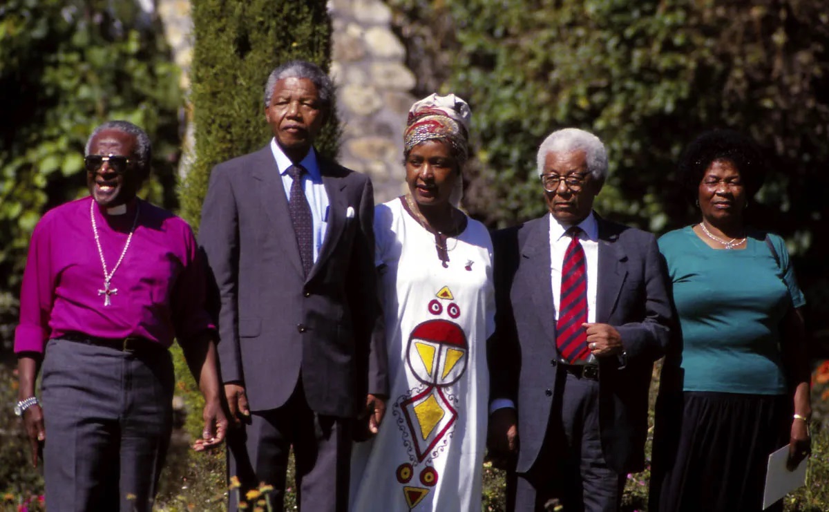 Archbishop Desmond Tutu, Nelson Mandela, Winnie Mandela, Walter Sisulu, Albertina Sisulu
